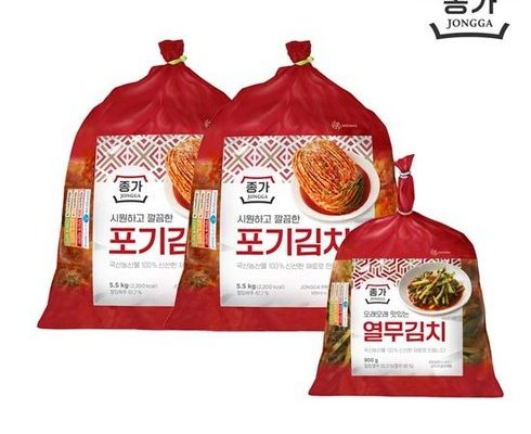 가성비최고 중부식 포기김치 11kg  포기김치(중부식 900g 베스트5